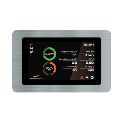 WaterWorld touchscreen comes standard with all electric drive packages
